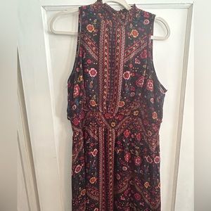 High neck maxi dress